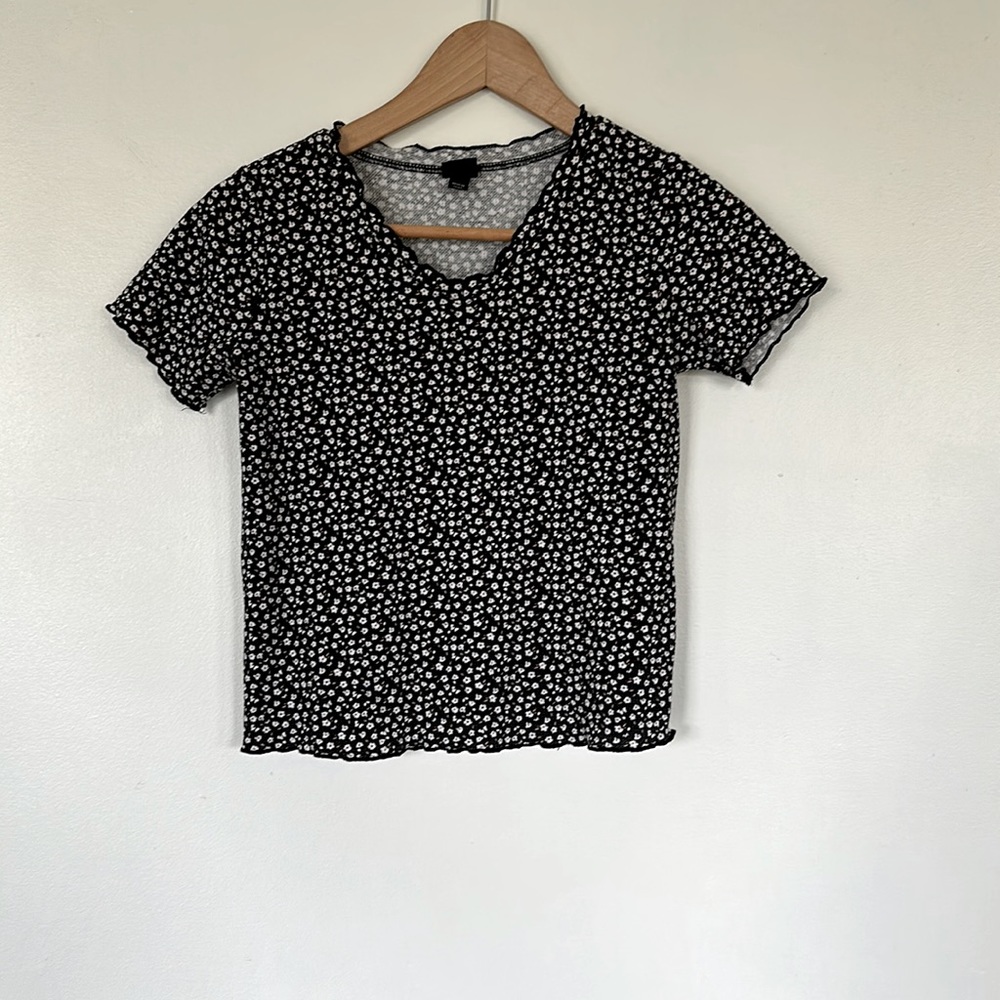 black floral top